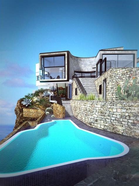 43 Fearsome Cliff Side Houses With Amazing Views Mansions Ocean House Mansions Luxury