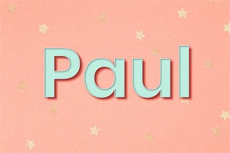 Paul Male Name Typography Vector Free Image By Wit In