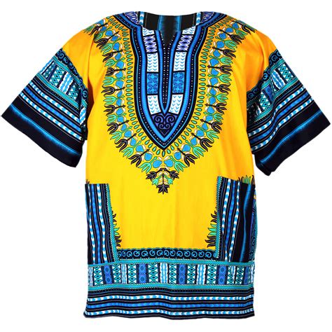 Yellow African Dashiki Shirt Unisex Dashiki Shirt African