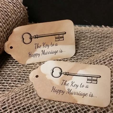 The Key To A Happy Marriage Is Large Tags Favor Tag Choose