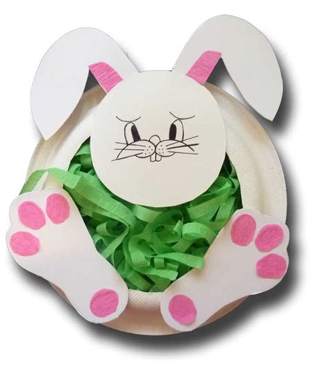 Paper Crafts For Children Paper Plate Easter Bunny Basket