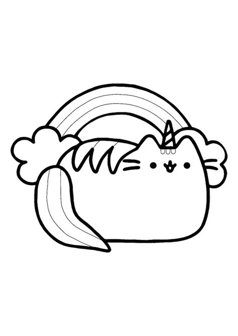 ️unicorn Pusheen Coloring Pages Free Download