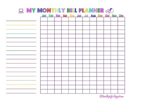 Or you may have more money sitting around than you realize. Blank Chart For Monthly Bills | Calendar Template Printable