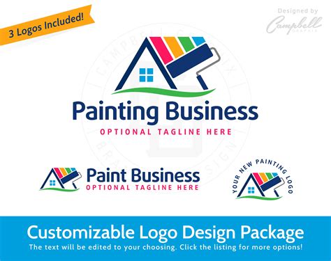 Customizable Logo Painting Business Logo Paint Logo House Painting Logo