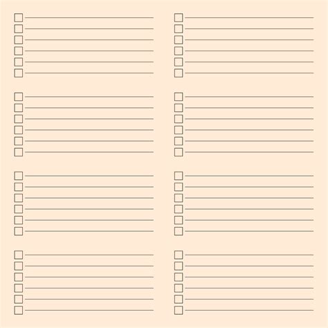 Free Printable Blank Checklist Template Printable Templates