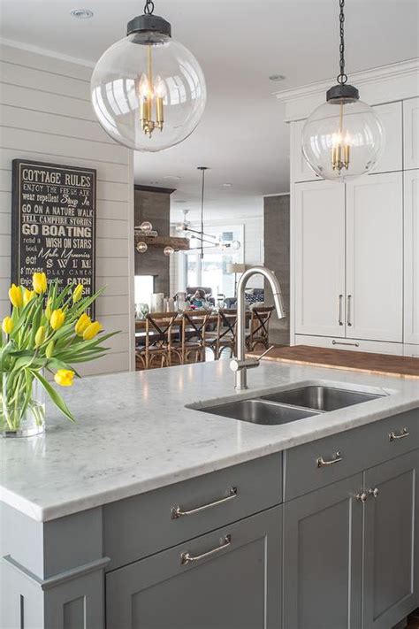 Simple clean lines and attention to detail. Gray and White Color in Kitchen | Epic Home Ideas