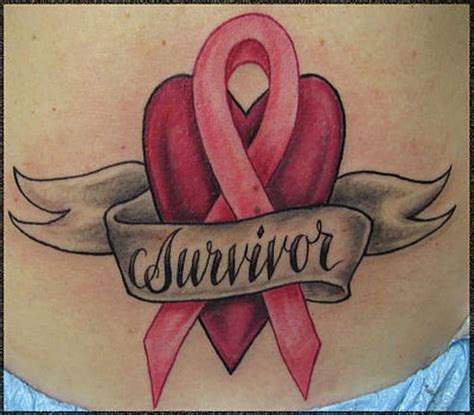 Cancer Survivor Ribbon Tattoos