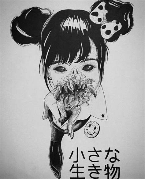 Pin By Stella ⋆｡ ﾟ ☁︎｡⋆｡ ﾟ ☾ ﾟ ｡⋆ On ♡ Fav Tattoos ♡ Horror Art Creepy Art Japanese Horror