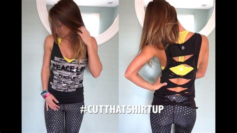 Diy How To Cut A Bow Back Shirt Cutthatshirtup With Carolina B Youtube