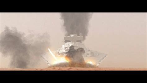 Element 3d Battle Of Jakku Star Destroyer Crash Scene Test Youtube