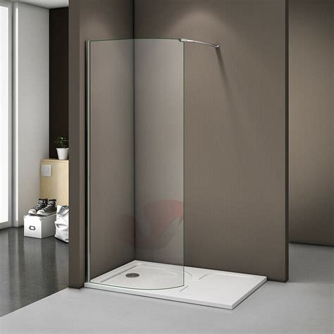 Walk In Shower Enclosure Curved Glass Screen With Polished