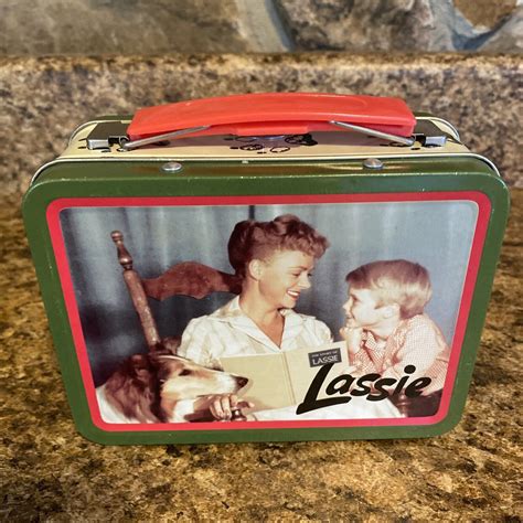 Vintage Lassie Timmy Tin Metal Mini Lunch Box Ebay