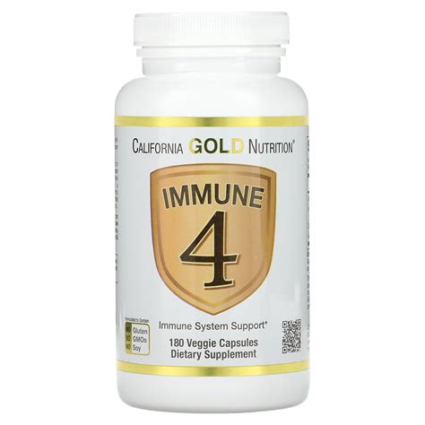 Buy Immune 4 Immune System Support Vitamin C Vitamin D Zinc And Selenium 180 Veggie
