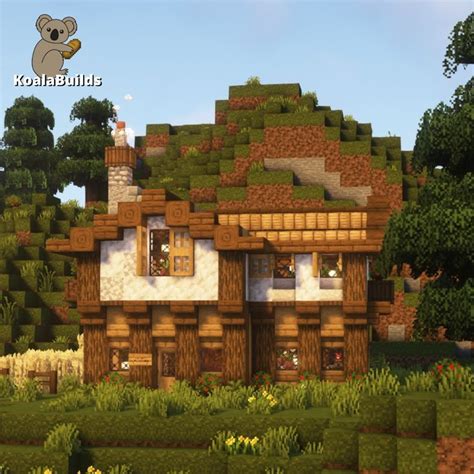 Minecraft Cosy Farmhouse Tutorial Minecraft Houses Cute Minecraft