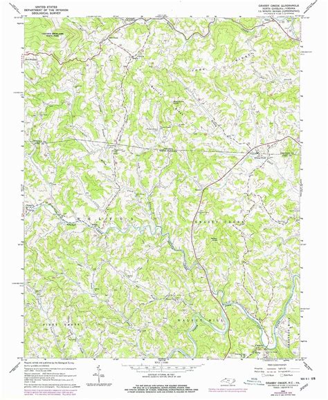Yellowmaps Grassy Creek Nc Topo Map 124000 Scale 75 X