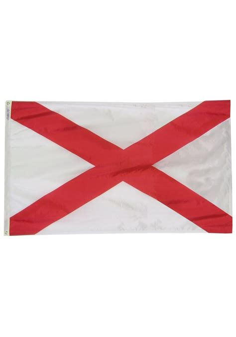 The current flag of alabama state was adopted in 1895. 3x5 ft. Nylon Alabama Flag with Heading Grommets