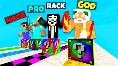 Minecraft Rainbow Epic Lucky Block Race Challenge Noob Vs Pro Vs