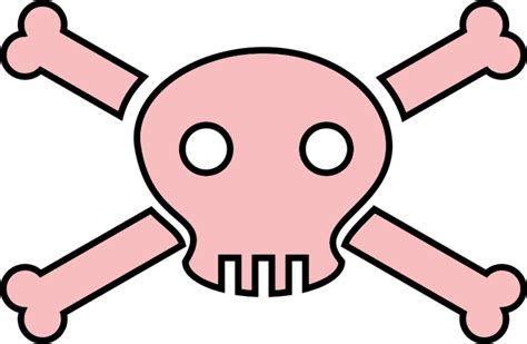 Download High Quality Skull And Crossbones Clipart Pink