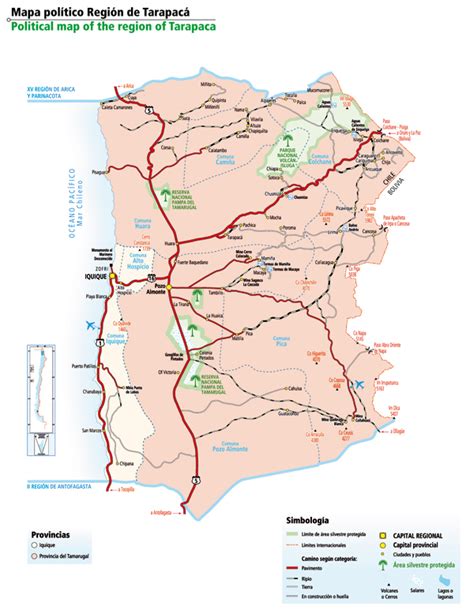 Mapa Político De La Región De Tarapacá Icarito