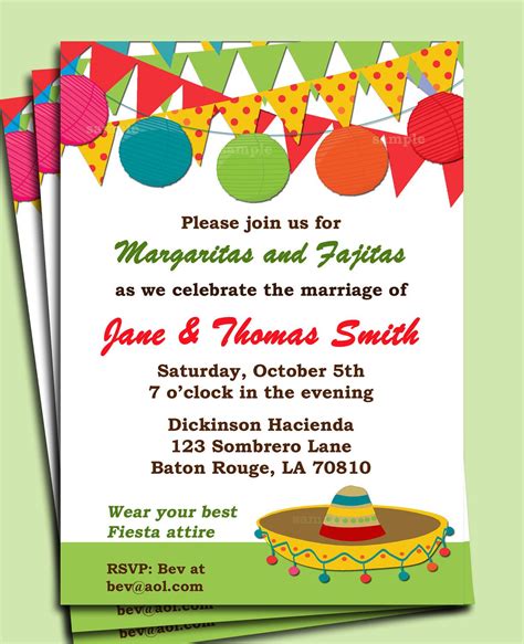 Mexican Fiesta Birthday Invitations