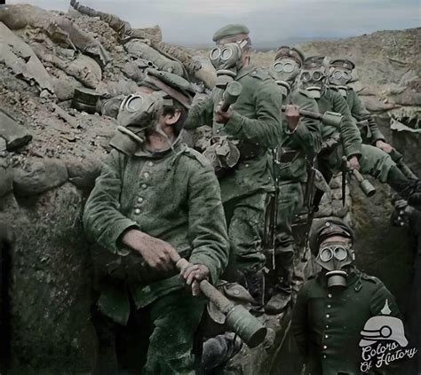 Ww1 Photos And Info On Instagram German Soldiers With Gas Masks And