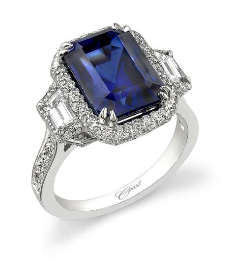 Emerald Cut Sapphire Engagement Rings Wedding And Bridal Inspiration