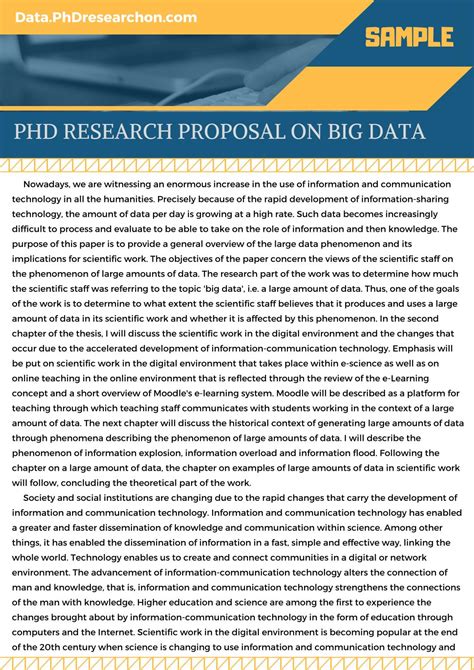 Big Data Phd Research Proposal Sample By Phd Research On Issuu