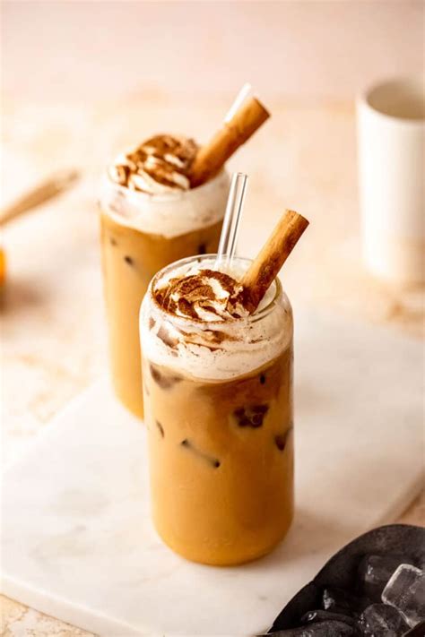 iced pumpkin spice chai latte baking ginger