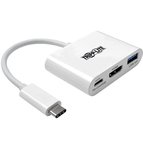 Tripp Lite Usb 31 Gen 1 Usb C To Hdmi Adapter With Usb A And Usb C Pd
