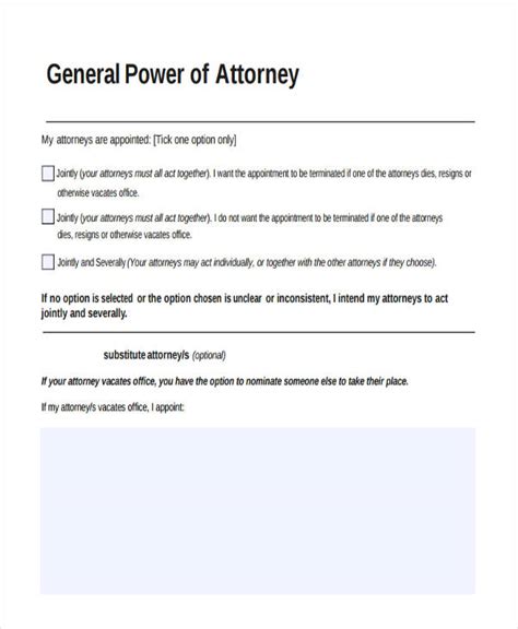 Free Printable Power Of Attorney Forms