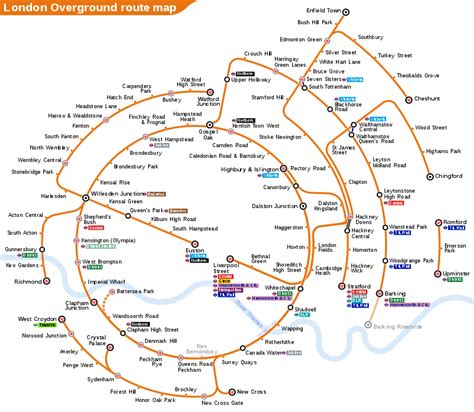 London Overground Train Rail Maps