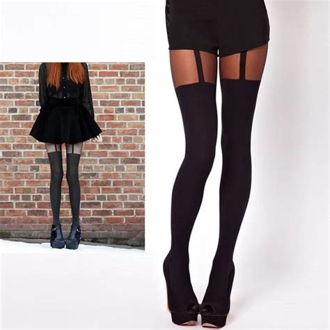 Women Mock Suspender Tights Elegant Sexy Comfortable Tights Highly Modern Stockings Pantyhose