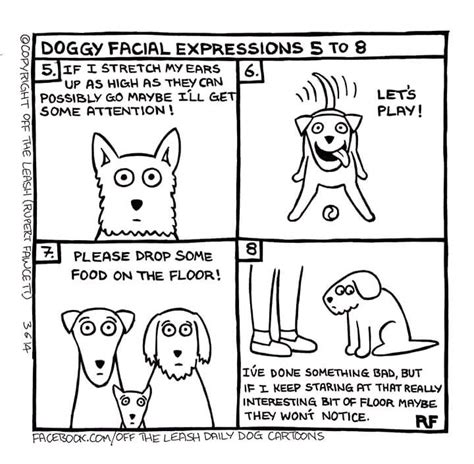 Doggy Facial Expressions 5 8 Dog Comics Cartoons Comics Dog Cartoons