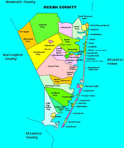 Map Of Ocean County Nj World Map