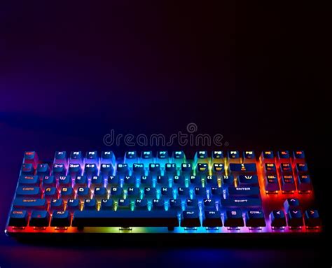 Rainbow Backlit Keyboard Stock Photo Image Of Electronic 12482758