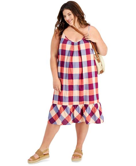 Style And Co Plus Size Plaid Dress Created For Macy S Macy S
