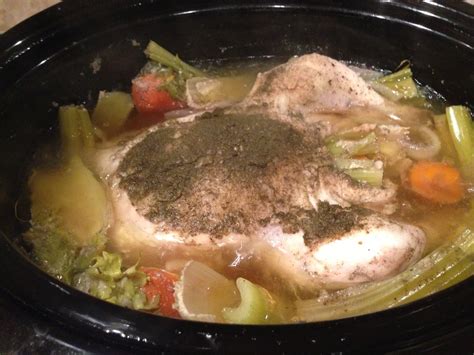 My family loves it when it gets cold out mix green salsa, diced tomatoes with green chile peppers, white beans, chicken broth, corn, onion, oregano, cumin, salt, and black pepper together in a slow cooker. The Paleo Network: Whole Chicken in the Crock Pot + Homemade Chicken Broth