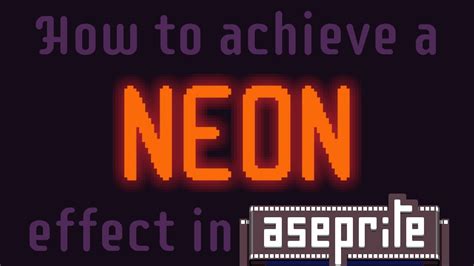 How To Achieve A Pixel Art Neonglow Effect In Aseprite Youtube