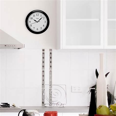 Timekeeper Products 9 In Round Brushed Metalblack Dial Wall Clock