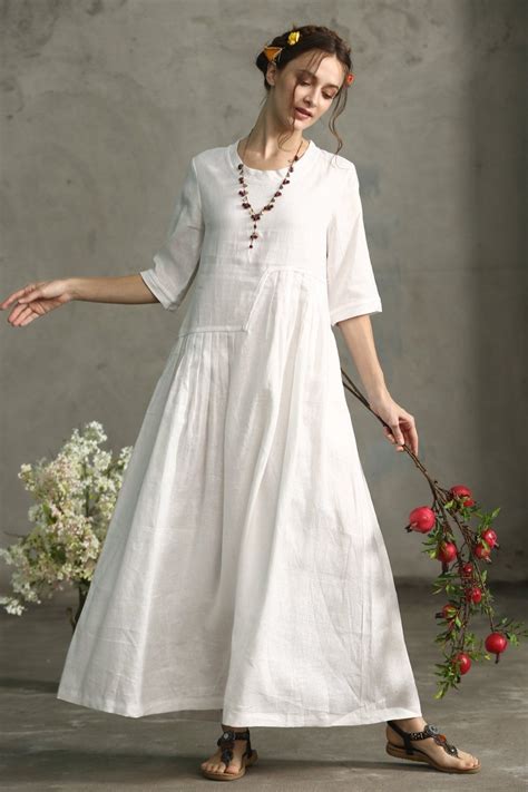 linen dress, white dress, maxi dress, layered wedding dress, wedding dress, white linen dress 