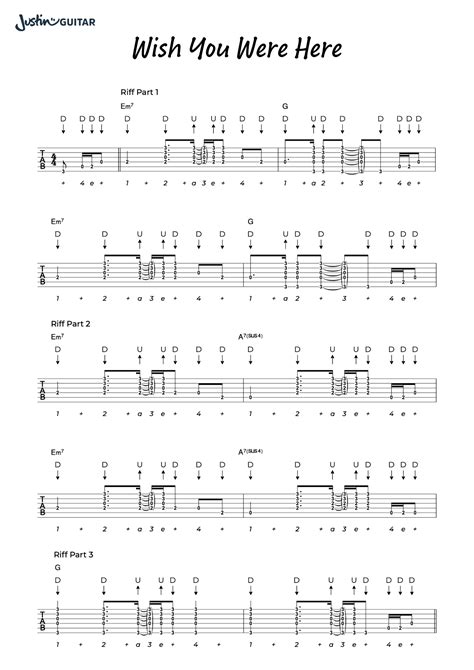 Wish You Were Here Riff For Beginners Justinguitar Com