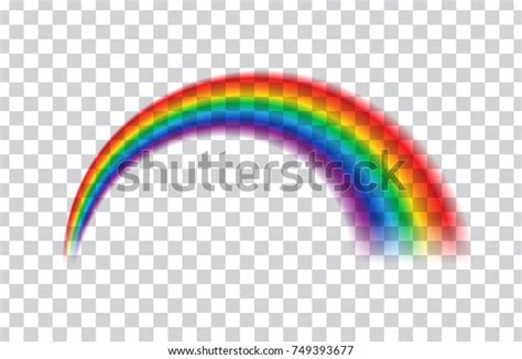 Transparent Rainbow Vector Illustration Realistic Rainbow Stock Vector