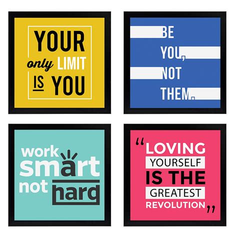Chaka Chaundh Motivational Quotes Set Of Framed Posters With Frame