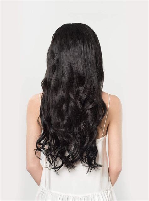 Clip In Hair Extensions Jet Black Color 1 160 Grams Luxy Hair