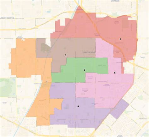 Council Ward Map City Of Santa Ana