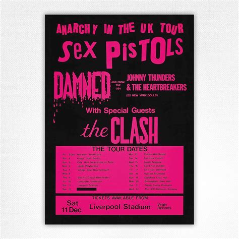 Sex Pistols Anarchy In The Uk Poster Liverpool A1a2a3a
