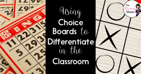 How To Use Choice Boards To Differentiate In The Classroom Choice Boards Science Teaching