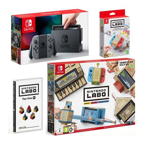 Nintendo Switch Console Grey Nintendo Labo Variety Kit Toy Con 01