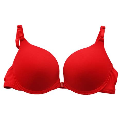 Womens 30 38 AA A B Cup Front Closure Bralette Push Up Bras Plunge Bra