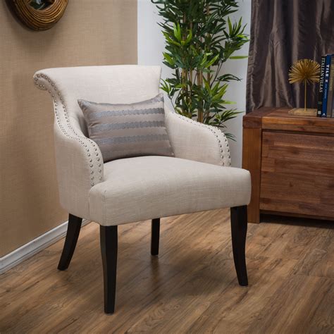 Light Beige Fabric Accent Chair Nh536692 Noble House Furniture